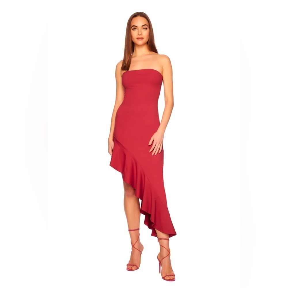 Susana Monaco tube asymmetrical ruffle dress (A10)